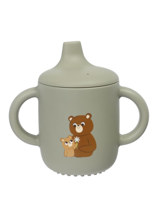 Крошка я, силиконовый поильник, серия мишка, серый SL-07273