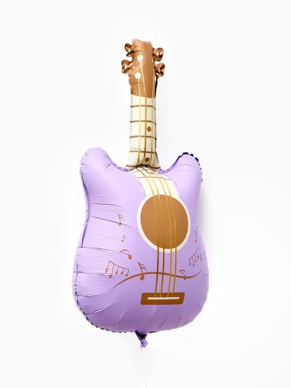 Воздушный шар фольгированный 35" "Гитара" цвет сиреневый