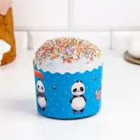 Форма бумажная для кекса, маффинов и кулича "Зверята" 110х85мм (фасовка 20 шт)