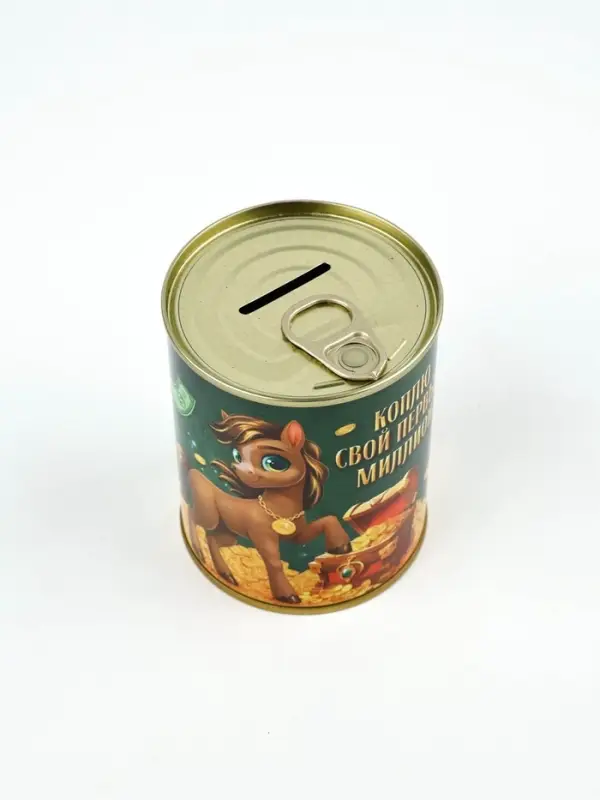 Копилка-банка металл &laquo;Первый миллион&raquo;, 7.5&times;9.5 см