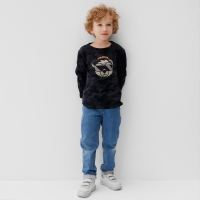 Футболка c дл. рук. детская KAFTAN "Trendy" р.30 (98-104), серый тай дай