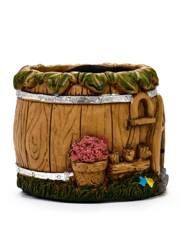 Кашпо "Домик рельеф" 10 х 10 х 8 см