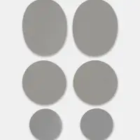 Набор 6шт заплаток клеевых для обуви кожзам серый АУ