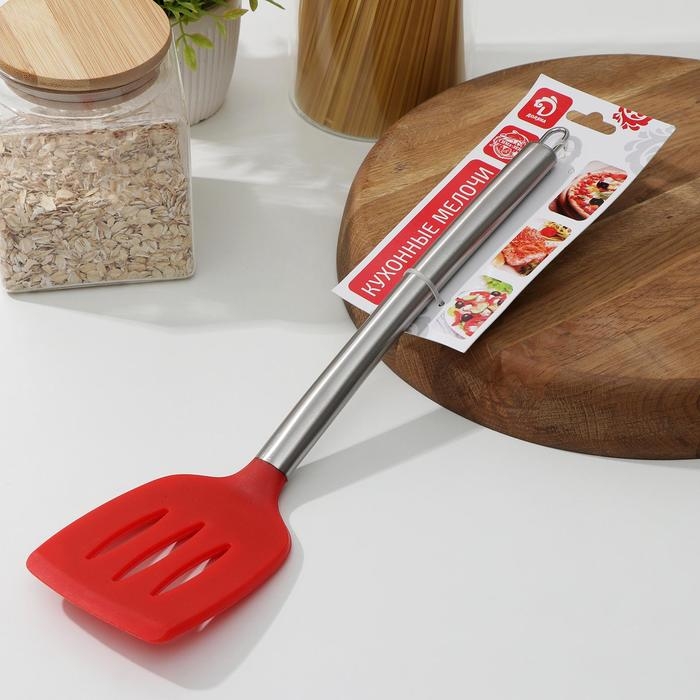 Лопатка с прорезями Доляна &laquo;Редмонд&raquo;, 33 см, цвет красная