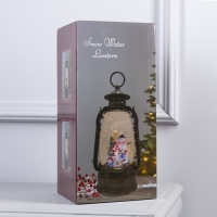 Светодиодная фигура &laquo;Фонарь с Дедом Морозом&raquo; 15 &times; 30 &times; 12.5 см, пластик, батарейки ААх3 (не в комплекте), USB, свечение тёплое белое