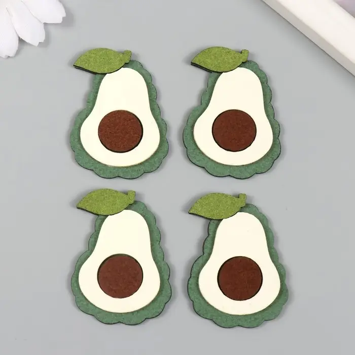 Декор для творчества иск. замша "Авокадо" 3,5х4,8 см