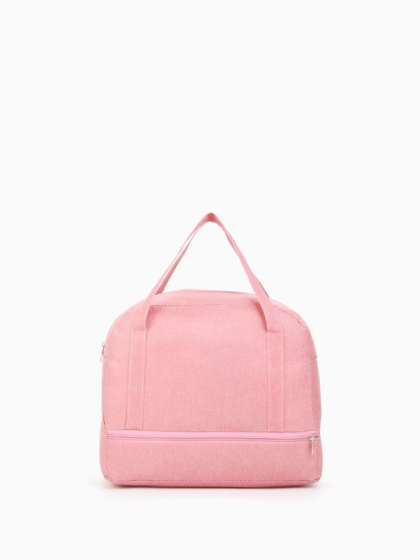 Сумка дорожная на молнии, розовая
