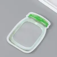 Пакет для хранения "Стеклянная баночка. Бант и снежинки", застёжка zip-lock 10,5х16+5 см