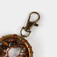 Брелок ловец снов "Великое древо" 19 см, цв. золотистый