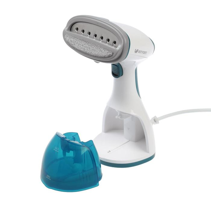 Отпариватель Kitfort KT-916-1, ручной, 1000 Вт, 260 мл, 20 г/мин, шнур 1.7 м, бело-синий Отпариватель Kitfort KT-916-1, ручной, 1000 Вт, 260 мл, 20 г/мин, шнур 1.7 м, бело-синий