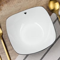 Глубокая тарелка керамическая &laquo;С любовью&raquo;, 17.5 х 17.5 х 5.5 см, 500 мл