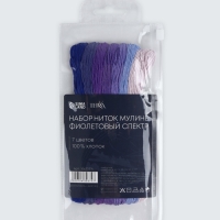 Набор ниток мулине хлопок 8±1м (наб 7шт цена за наб) cпектр фиолетовый TR Набор ниток мулине хлопок 8±1м (наб 7шт цена за наб) cпектр фиолетовый TR