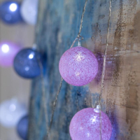 Гирлянда «Нить» 5 м с насадками «Клубки серо-розовые», IP20, прозрачная нить, 20 LED, свечение белое, 220 В Гирлянда «Нить» 5 м с насадками «Клубки серо-розовые», IP20, прозрачная нить, 20 LED, свечение белое, 220 В