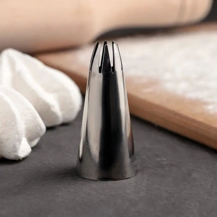 Насадка кондитерская &laquo;Закрытая звезда&raquo;, d=2,2 см, выход 1,2 см, нержавеющая сталь