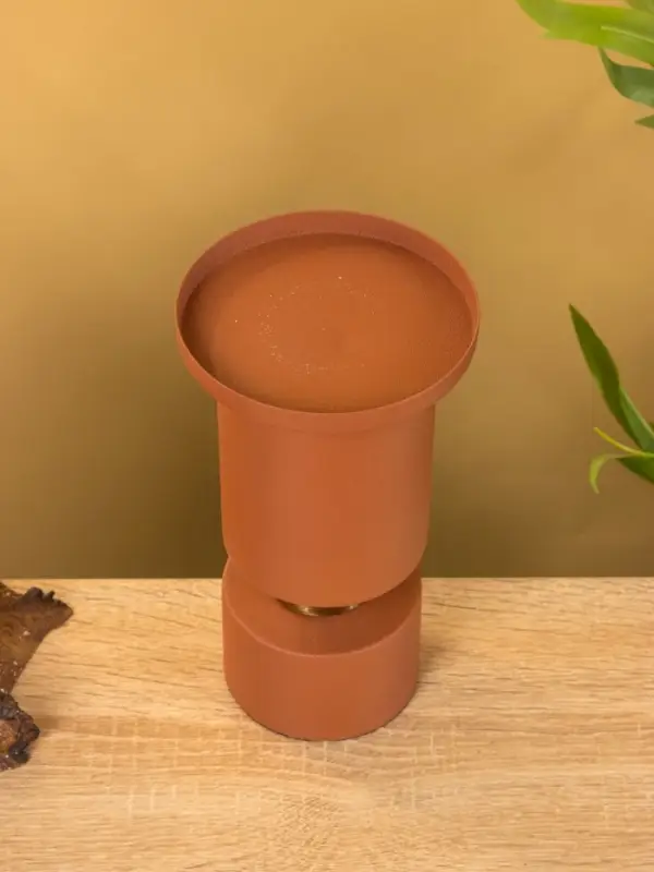 Подсвечник на 1 свечу текстурный "Терракотовый" 10,5х10,5х19 см