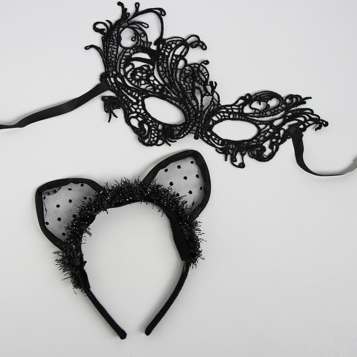 Карнавальный набор &laquo;Кошечка&raquo;, маска, ушки