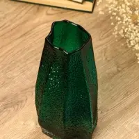 Ваза стекло настольная "Дженис" 25х12х8 см, зелёный