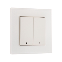 Выключатель TOT Matte Glass, 10 А, 2 кл., с подсветкой, скрытый, стекло, белый Выключатель TOT Matte Glass, 10 А, 2 кл., с подсветкой, скрытый, стекло, белый