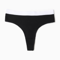 Трусы бразилиана MINAKU рубчик размер 44-46, цвет чёрный Трусы бразилиана MINAKU рубчик размер 44-46, цвет чёрный