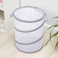 Корзина для белья Доляна, складная, 35&times;35&times;43 см, цвет белый