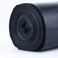 Мешки для мусора в рулоне 300 л,черные, ПВД,  толщина 80 мкм, 10 штук