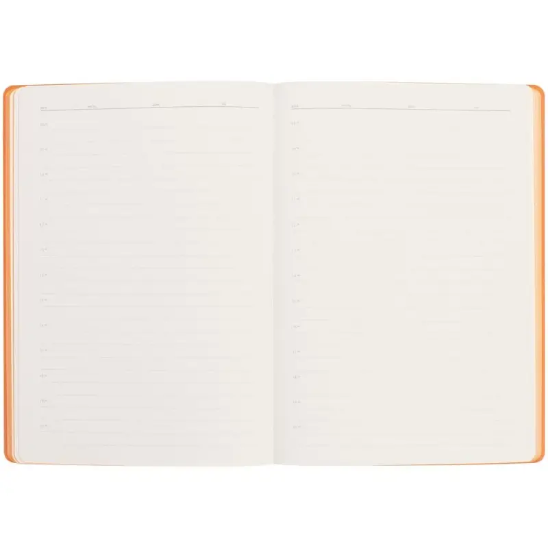 Ежедневник Flexpen Black, недатированный, черный со светло-оранжевым