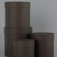 Набор круглых коробок 4 в 1 "Краски", черный, 20 х 20  - 13 х 13 см