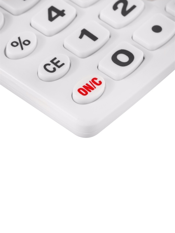 Калькулятор настольный 08-разрядный, белый