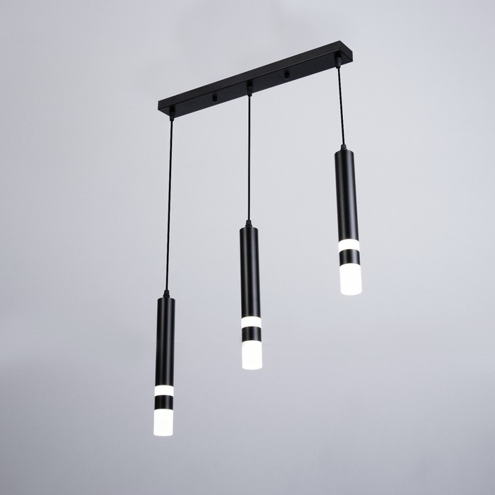 Светильник BayerLux Подвес "Гелла" 3хLED 18Вт 4000К черный 50х4х30-180см