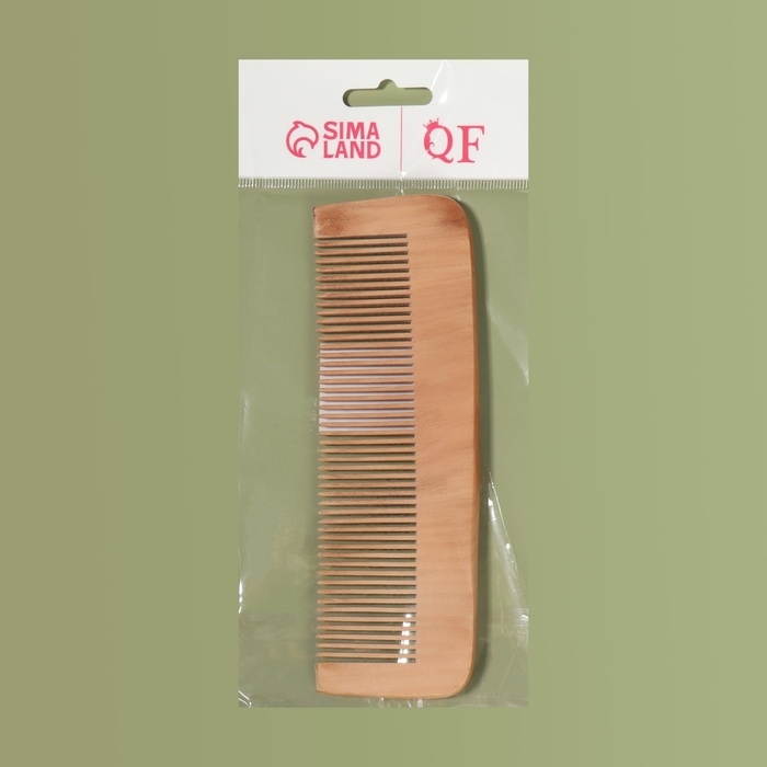 Расчёска - гребень, 16,5 &times; 5 см, цвет &laquo;тёмное дерево&raquo;