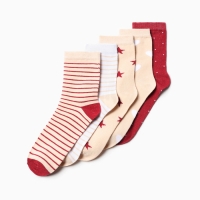 Набор новогодний женских носков KAFTAN "Новогодних чудес" размер 36-39 (23-25 см), 5 пар