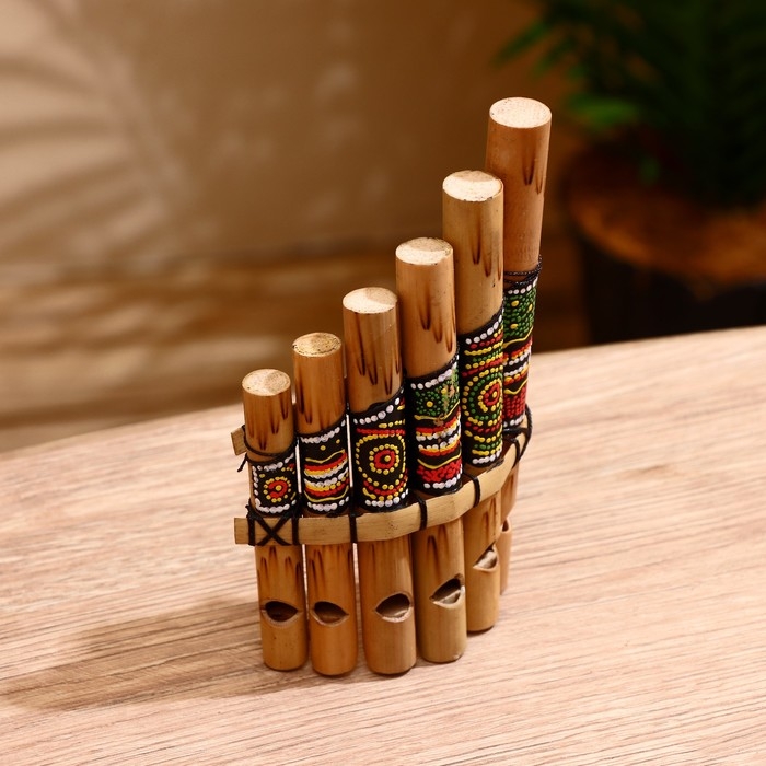 Сувенирный музыкальный инструмент "Флейта Пана" 1,5х15х8,5 см МИКС