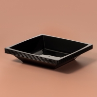 Тарелка пластиковая одноразовая, 17,2&times;17,2 см, квадратная, глубокая, МИКС