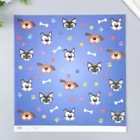 Бумага для скрапбукинга "Пёсики" плотность 180 гр 30,5х32 см