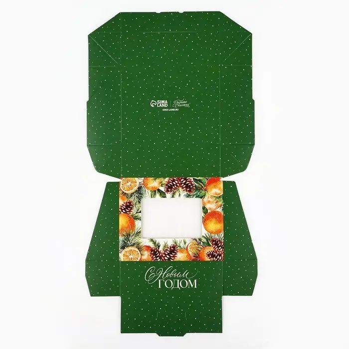 Коробка складная &laquo;Новогодняя ботаника&raquo;, 10 х 8 х 3.5 см