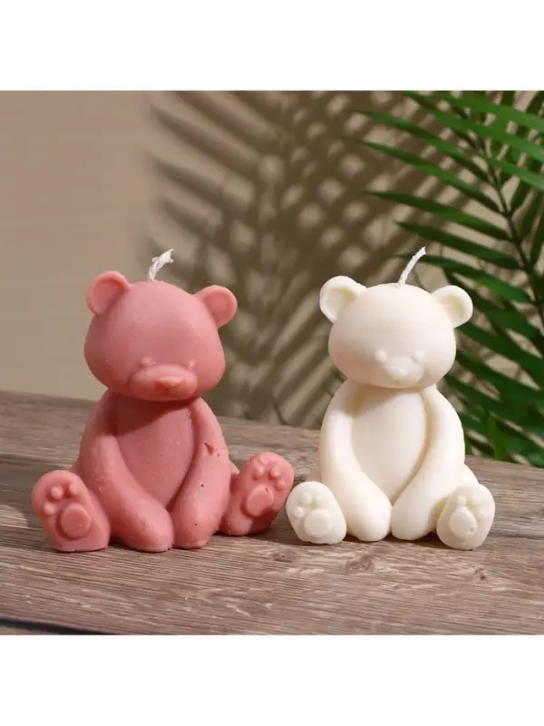 Свеча "Плюшевый Мишка" 6х6х9 см, соевый воск МИКС