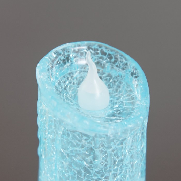 Ночник "Голубая свеча" LED 1Вт от батареек 3хLR44 голубой 5х5х16см RISALUX