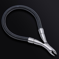 Кусачки маникюрные для кутикулы &laquo;Premium&raquo;, скрытая пружина, 11 см, длина лезвия - 6 мм, цвет серебристый/чёрный