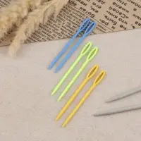 Иглы для сшивания, пластиковые, d=3 мм, 9 см, 10 шт., разноцветные