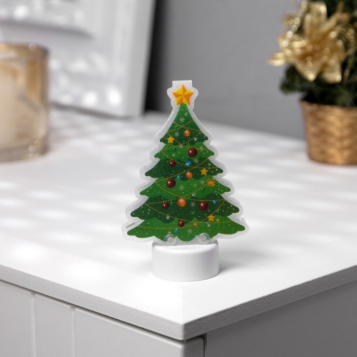 Световая картинка на подставке «Ёлочка» 11 см, батарейки, свечение тёплое белое Световая картинка на подставке «Ёлочка» 11 см, батарейки, свечение тёплое белое