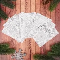 Новогодняя раскраска антистресс, открытки &laquo;Уютный Новый год&raquo;, А6