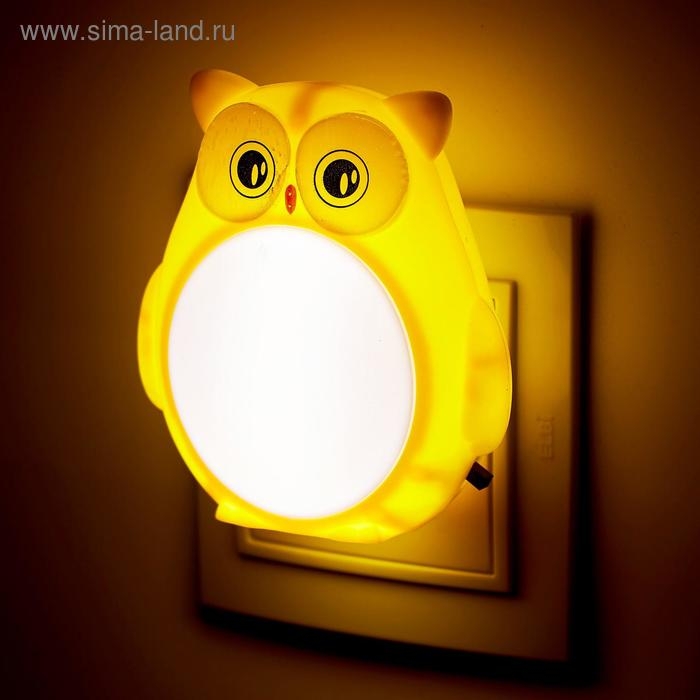 Ночник "Совенок" LED от сети МИКС 4,5х8х8,5 см RISALUX