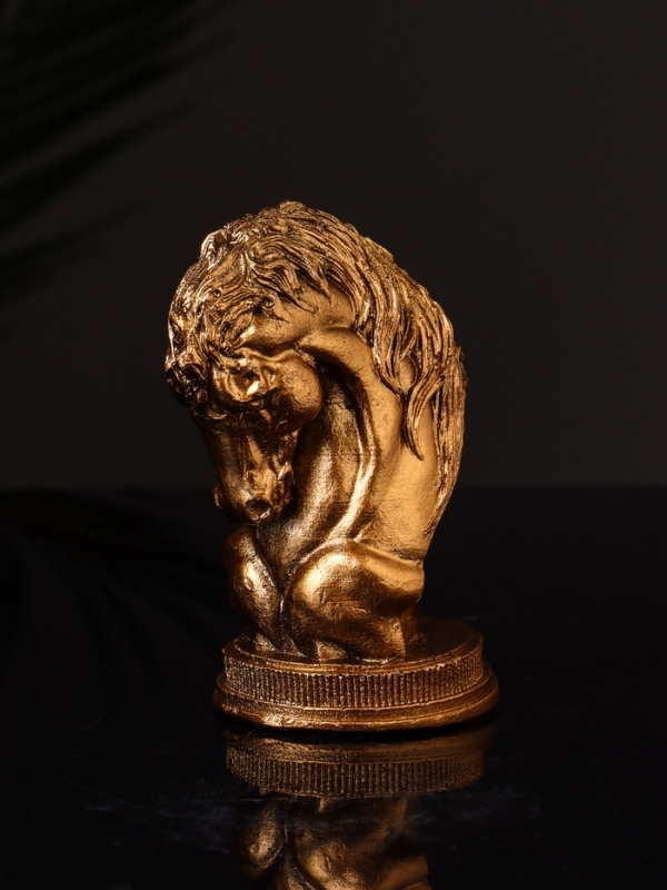 Фигура "Конь " 9х6 см, цвет бронза