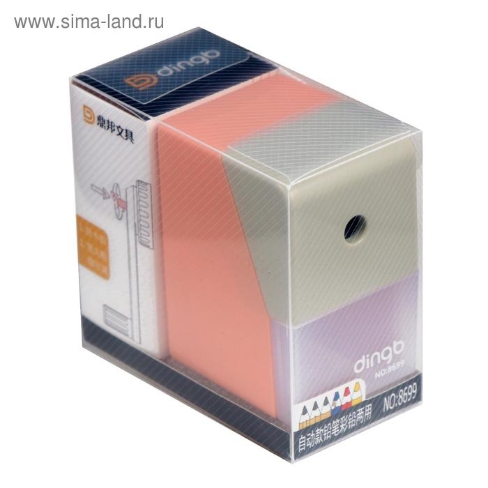 Точилка механическая с контейнером "Классика", МИКС