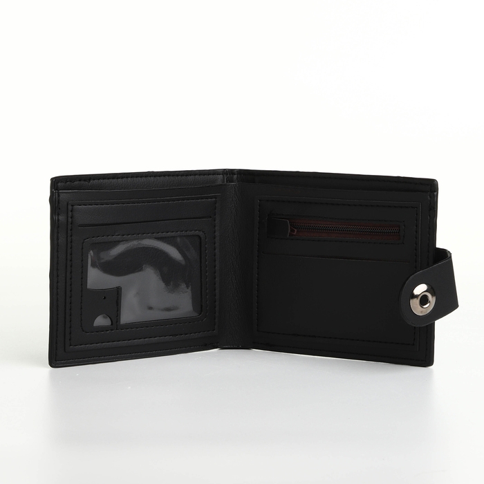 Портмоне мужское на магните, отдел для карт, монет, цвет чёрный Портмоне мужское на магните, отдел для карт, монет, цвет чёрный