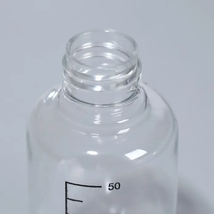Бутылочка для хранения, с распылителем, со шкалой деления, 50 мл, белая, прозрачная