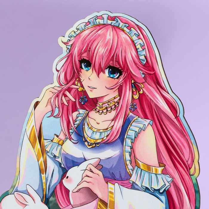 Фигурка аниме &laquo;Девушка с кроликами&raquo;, 11 х 14,9 см, дерево