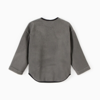 Свитшот флисовый детский MINAKU: Fleece Soft, цвет графит, рост 122 см