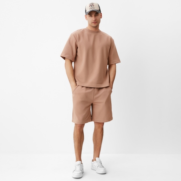 Футболка мужская из органического хлопка MINAKU REGULAR FIT: цвет бежевый, р-р 52 Футболка мужская из органического хлопка MINAKU REGULAR FIT: цвет бежевый, р-р 52