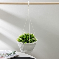 Кашпо уличное для цветов Альтернатива &laquo;Мирабель&raquo;, 2.5 л, подвесное, с прикорневым поливом, пластик, белое